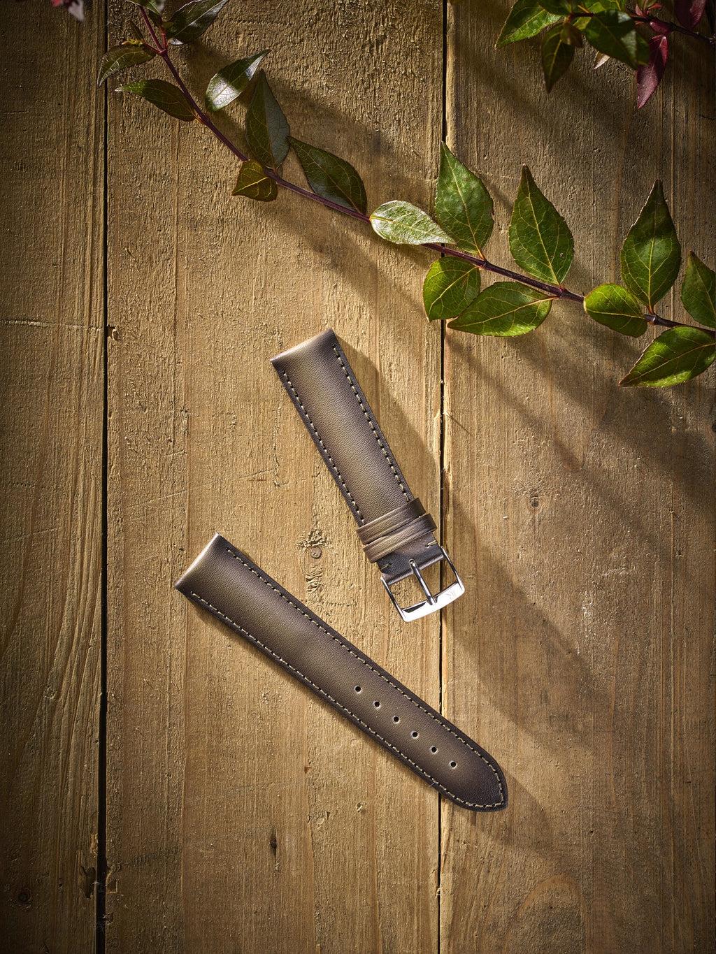 Jean Rousseau Classic 3.5 Watch Strap Printed Calfskin Taupe