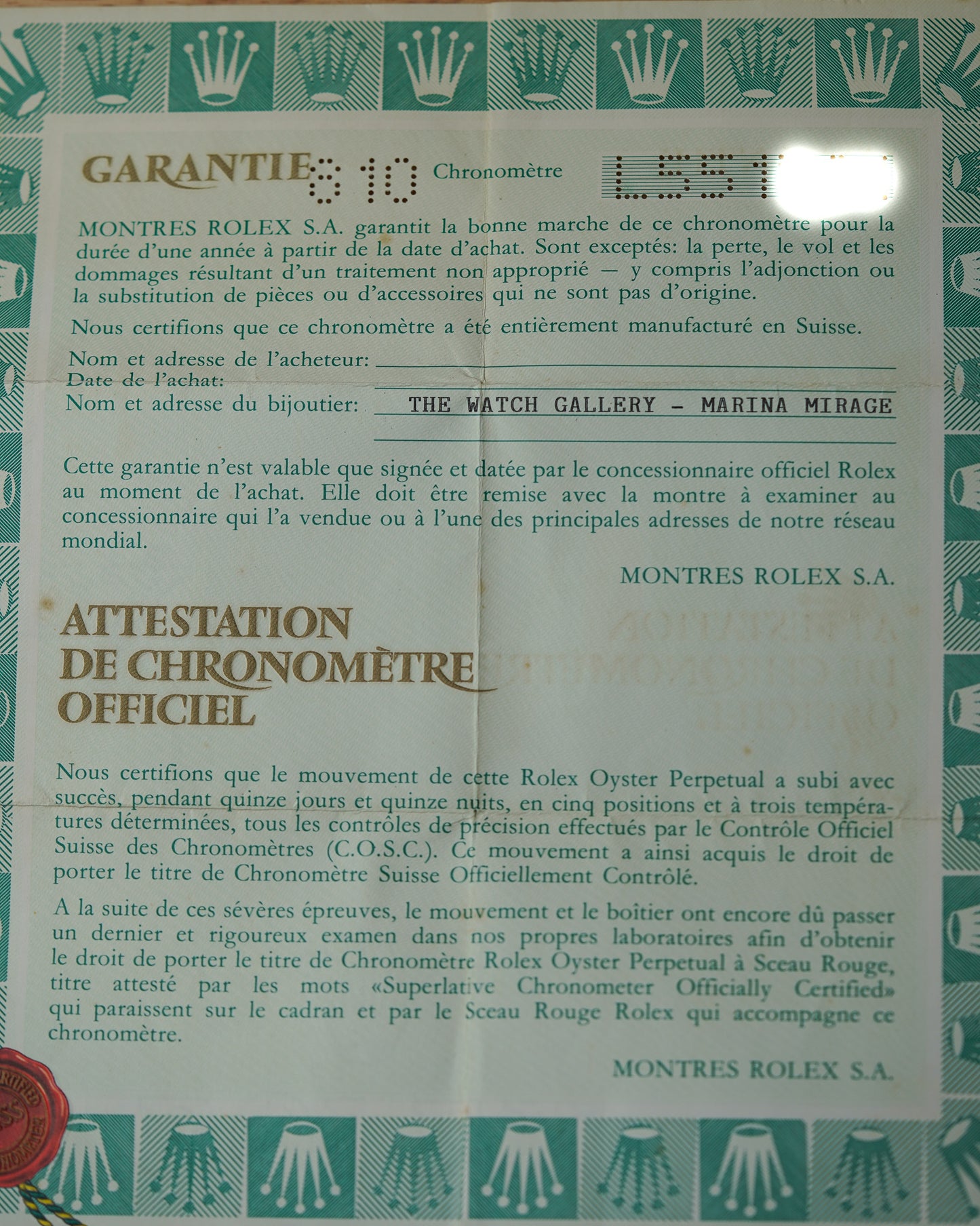 1989 Rolex Day-Date 18238 Champagne Stick Dial