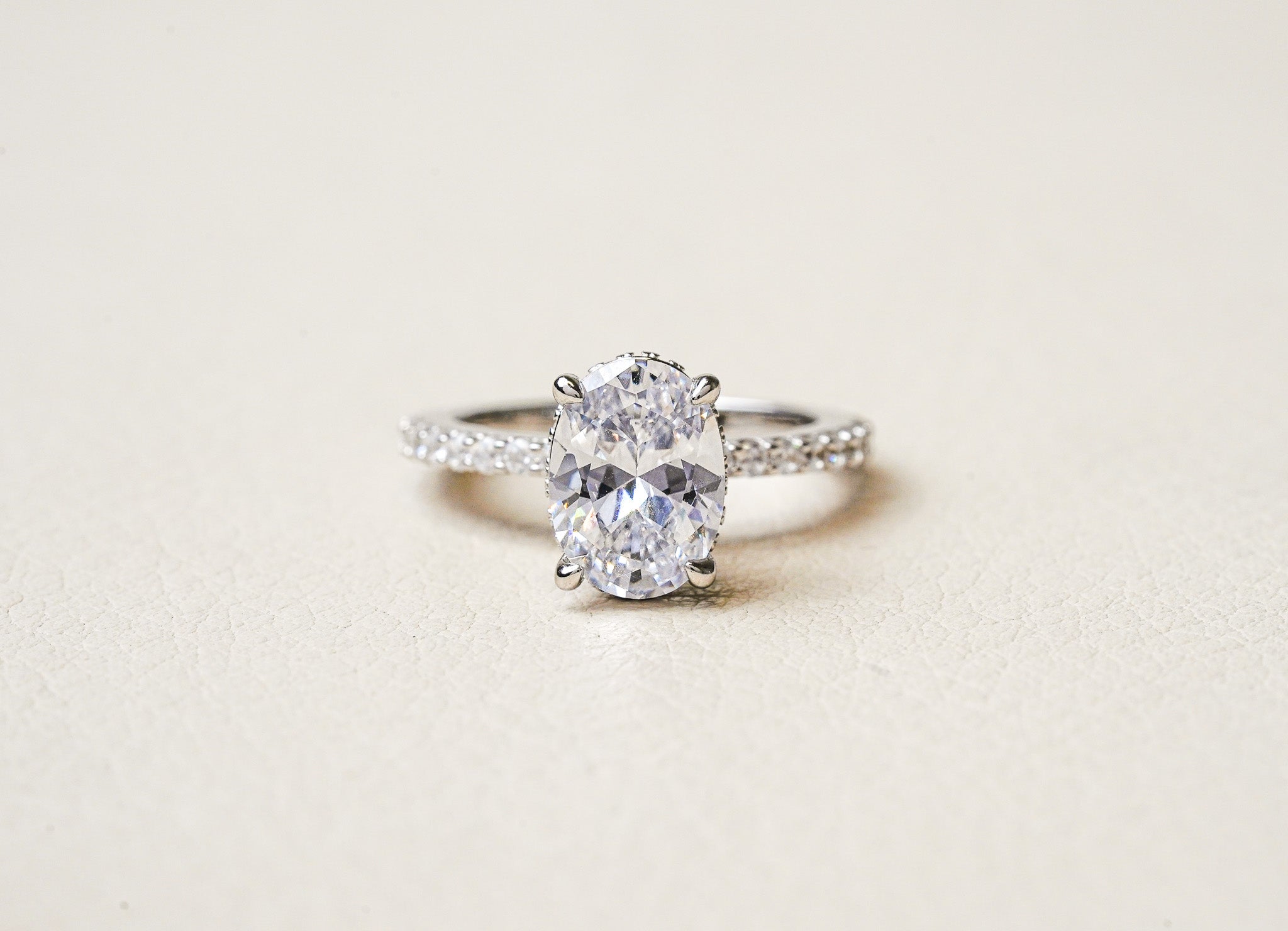 Accented Solitaire Engagement Ring