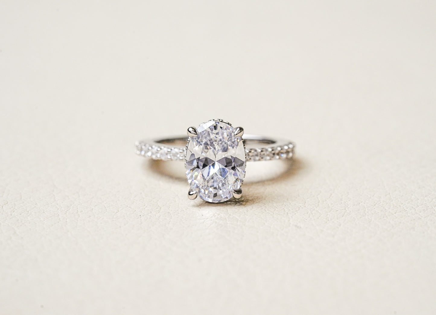 Accented Solitaire Engagement Ring