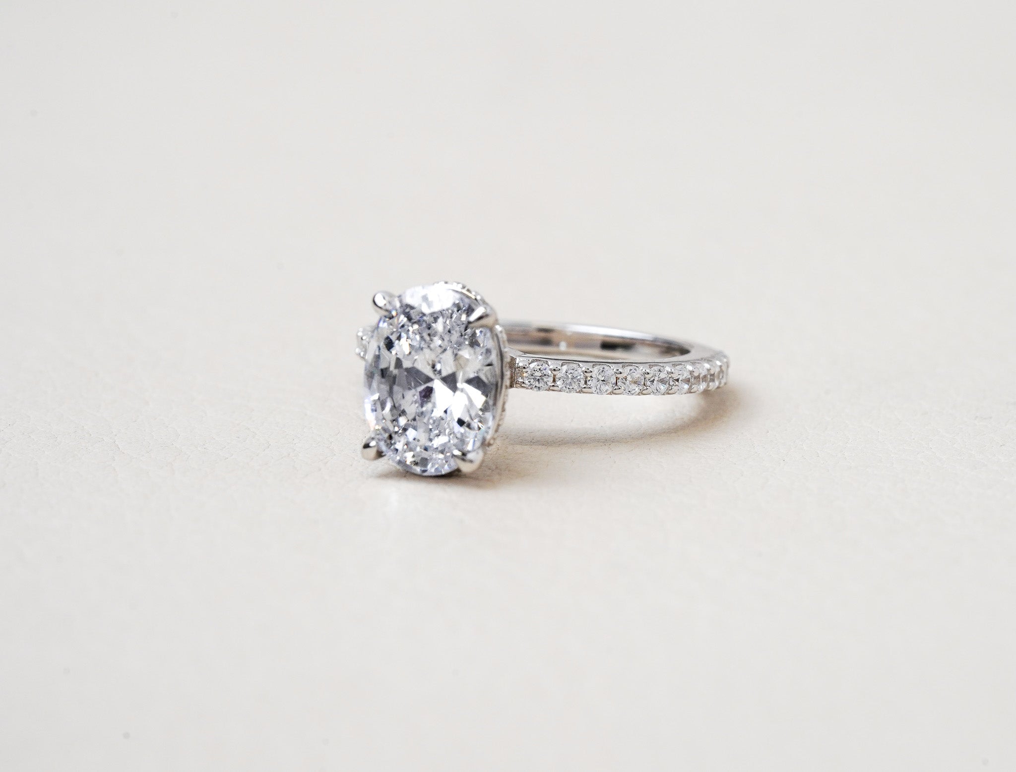 Accented Solitaire Engagement Ring