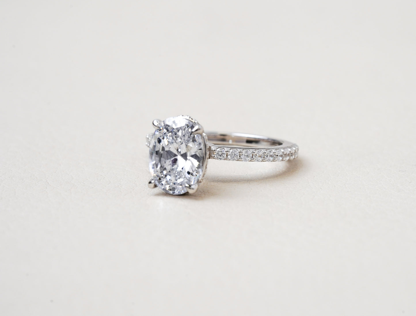 Accented Solitaire Engagement Ring