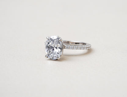 Accented Solitaire Engagement Ring