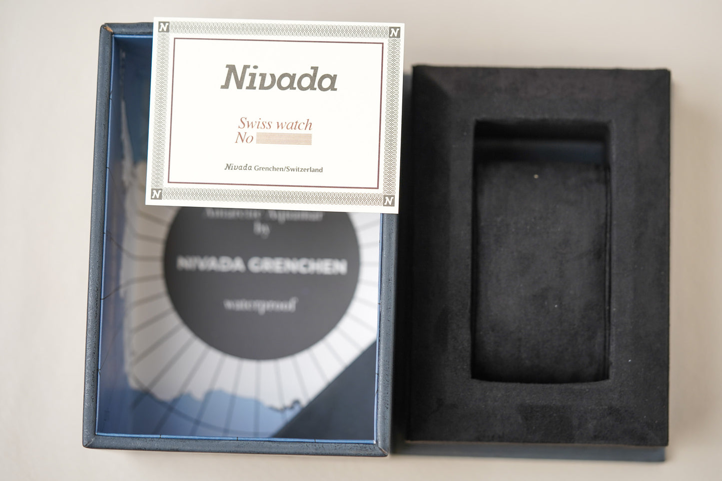 Nivada Grenchen Aquamar Black Flat Link Bracelet 32068A20