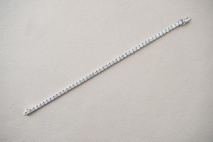8.00tcw 14k White Gold and Lab Grown Diamond Tennis Bracelet