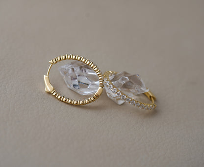 2.50tcw 14k Yellow Gold Lab Grown Diamond Inside Out Hoops