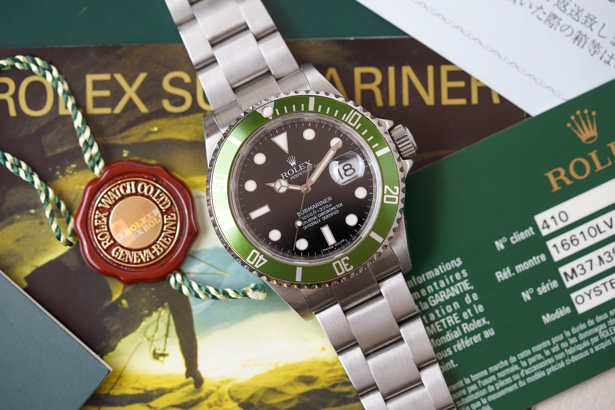 Rolex Submariner 16610LV 'Kermit' Engraved