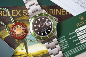 Rolex Submariner 16610LV 'Kermit' Engraved