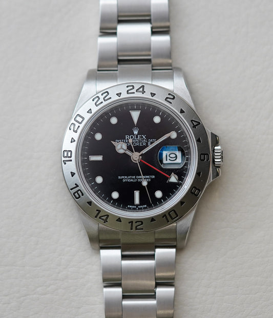 Rolex Explorer II 16570 Black 'Engraved Rehaut'