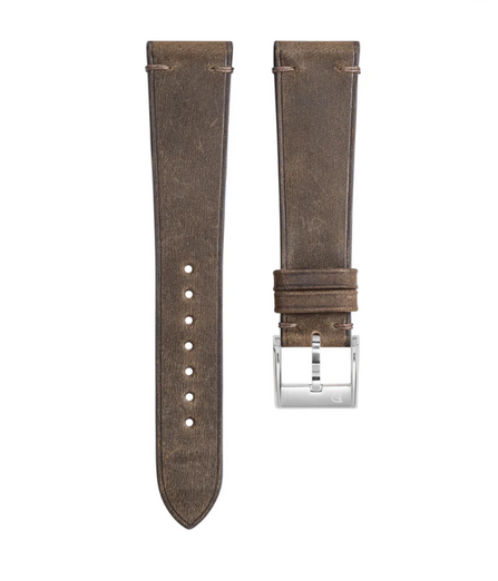 Delugs Cognac Crazy Horse Side-Stitch Strap