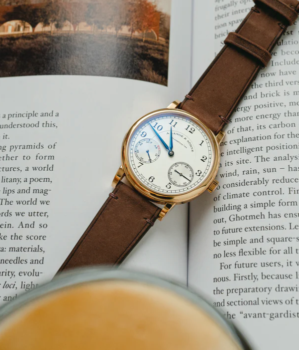 Delugs Cognac Crazy Horse Side-Stitch Strap