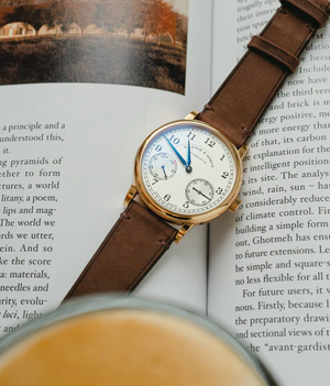 Delugs Cognac Crazy Horse Side-Stitch Strap