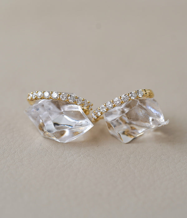 2.00tcw 14k Yellow Gold Lab Grown Inside Out Diamond Hoops