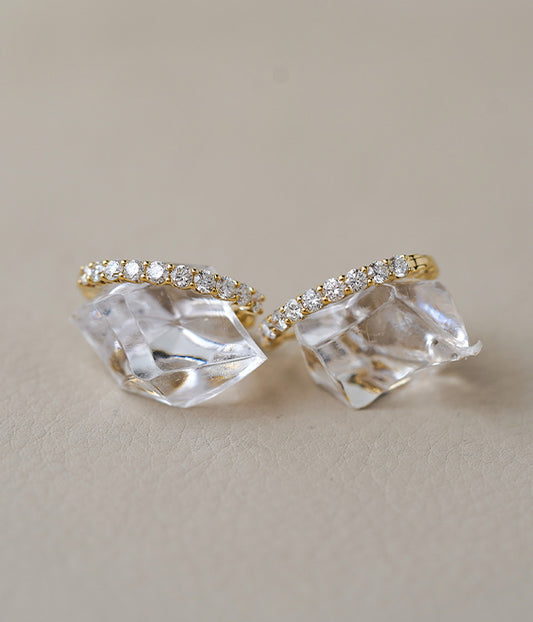 2.00tcw 14k Yellow Gold Lab Grown Inside Out Diamond Hoops