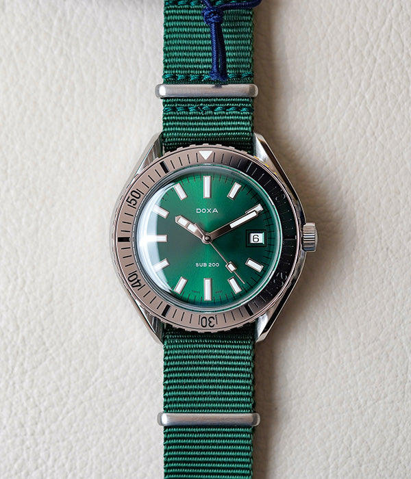 Doxa SUB 200 Sea Emerald Steel Inlay NATO 796.10.131.26-N
