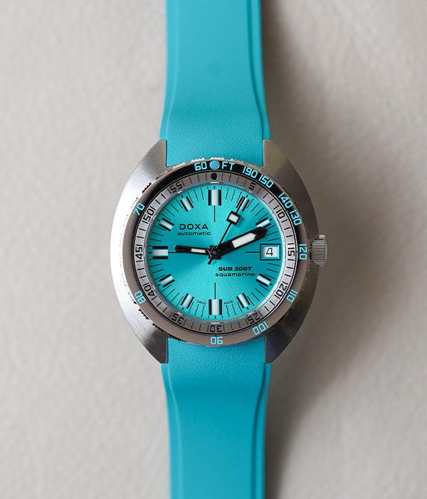 Doxa SUB 200T Aquamarine Sunray Rubber 804.10.241S.25
