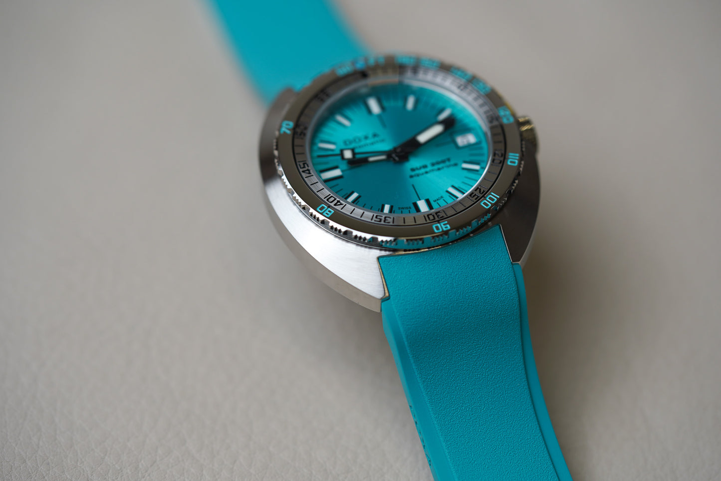 Doxa SUB 200T Aquamarine Sunray Rubber 804.10.241S.25