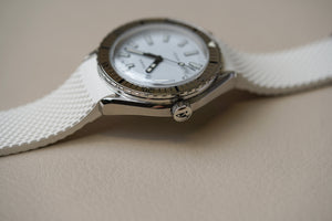 Doxa SUB 200 Whitepearl Steel Inlay Rubber 796.10.011.23