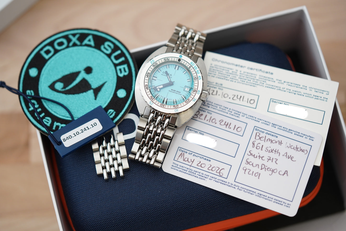 Doxa SUB 300 Aquamarine 821.10.241.10 BOR