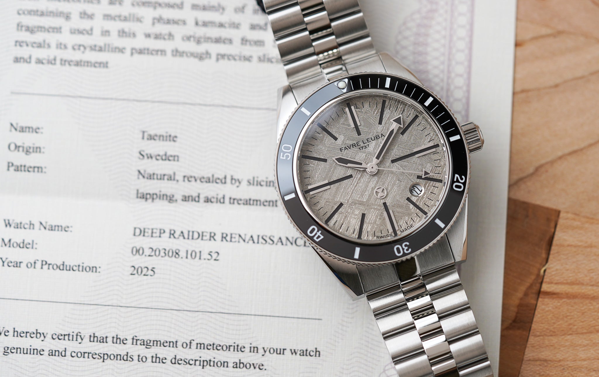 Favre Leuba Deep Raider Renaissance Meteorite 00.20308.101.52.200