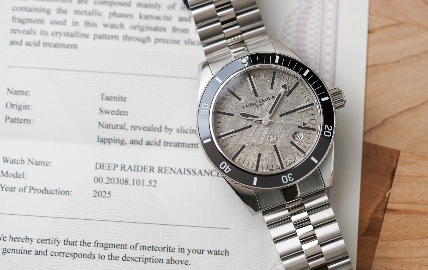 Favre Leuba Deep Raider Renaissance Meteorite 00.20308.101.52.200