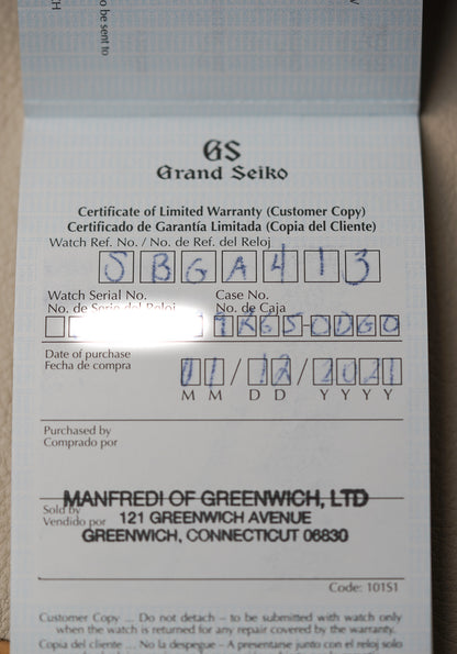 Grand Seiko Heritage 'Spring' Shunbun SBGA413