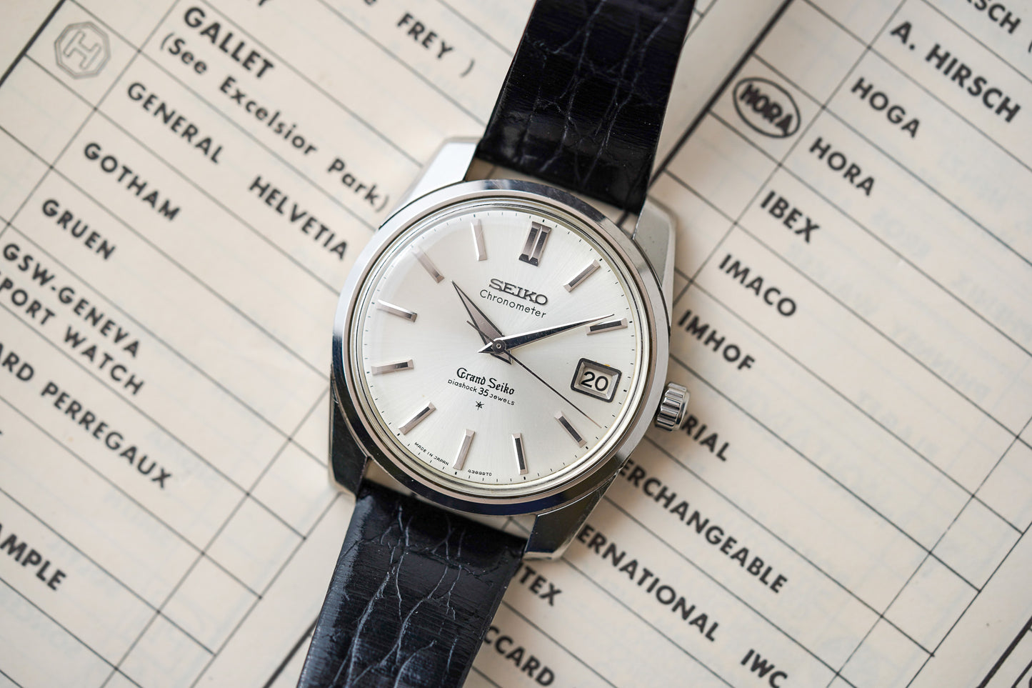 1964 Grand Seiko Self Dater 57GS 43999 'Applied Dial'