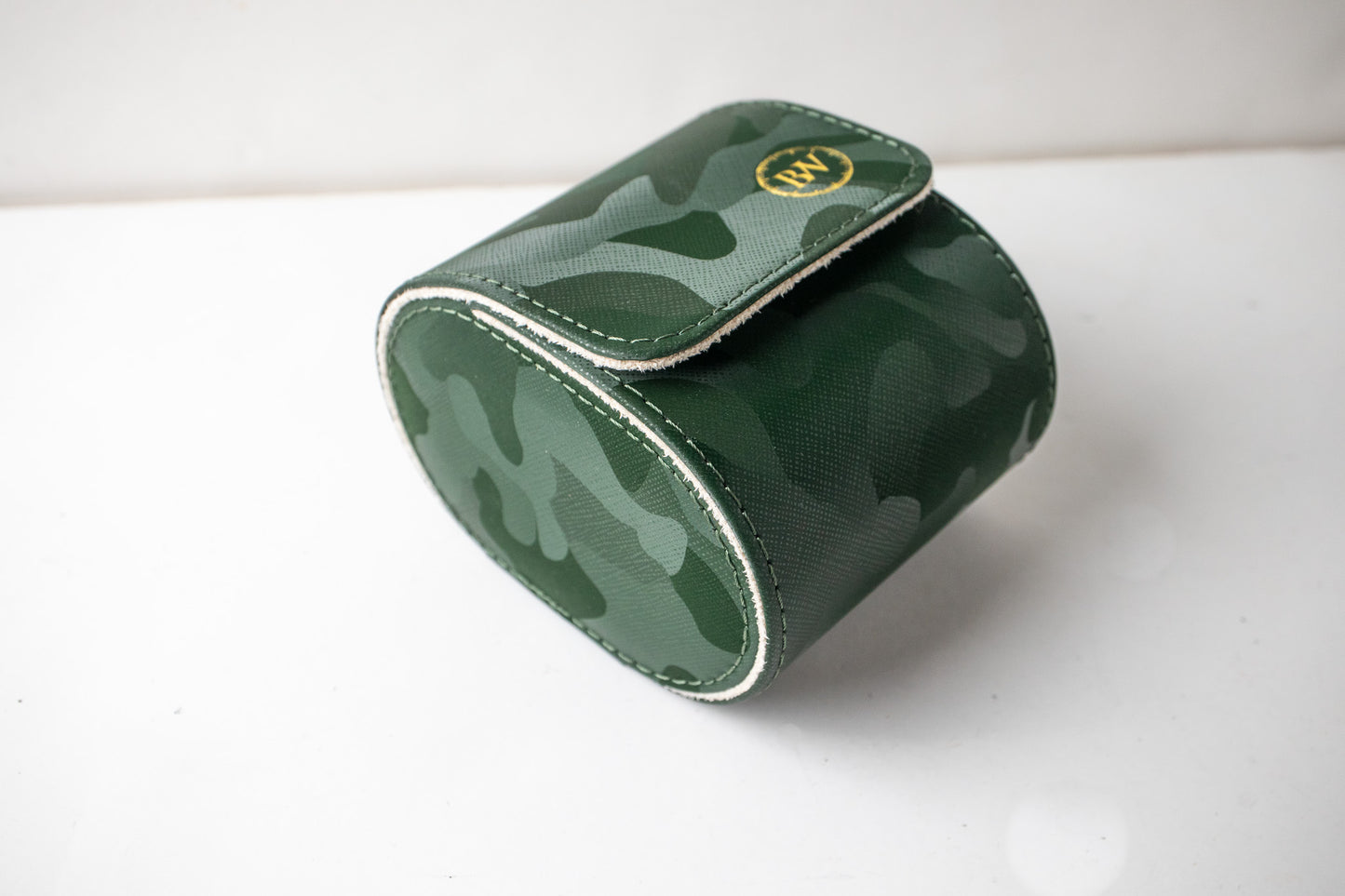 Green Camo Single Watch Travel Case