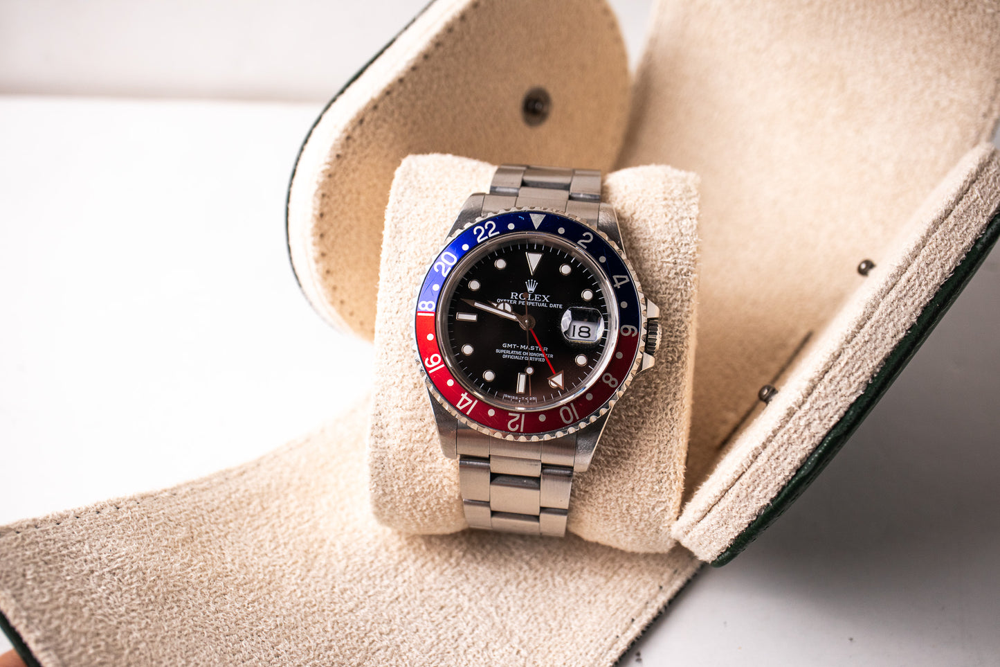 Green Camo Single Watch Travel Case