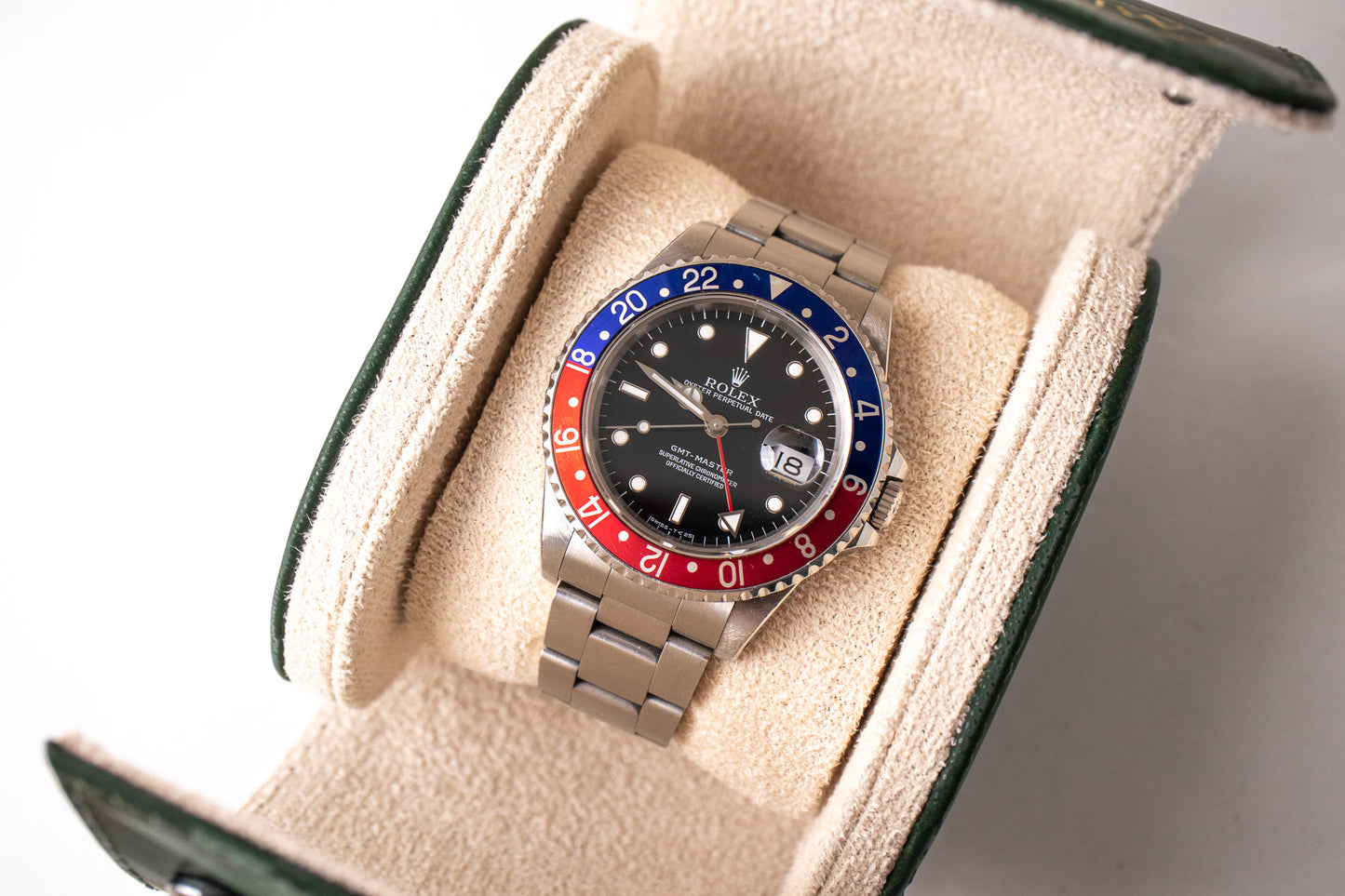 Green Camo Single Watch Travel Case