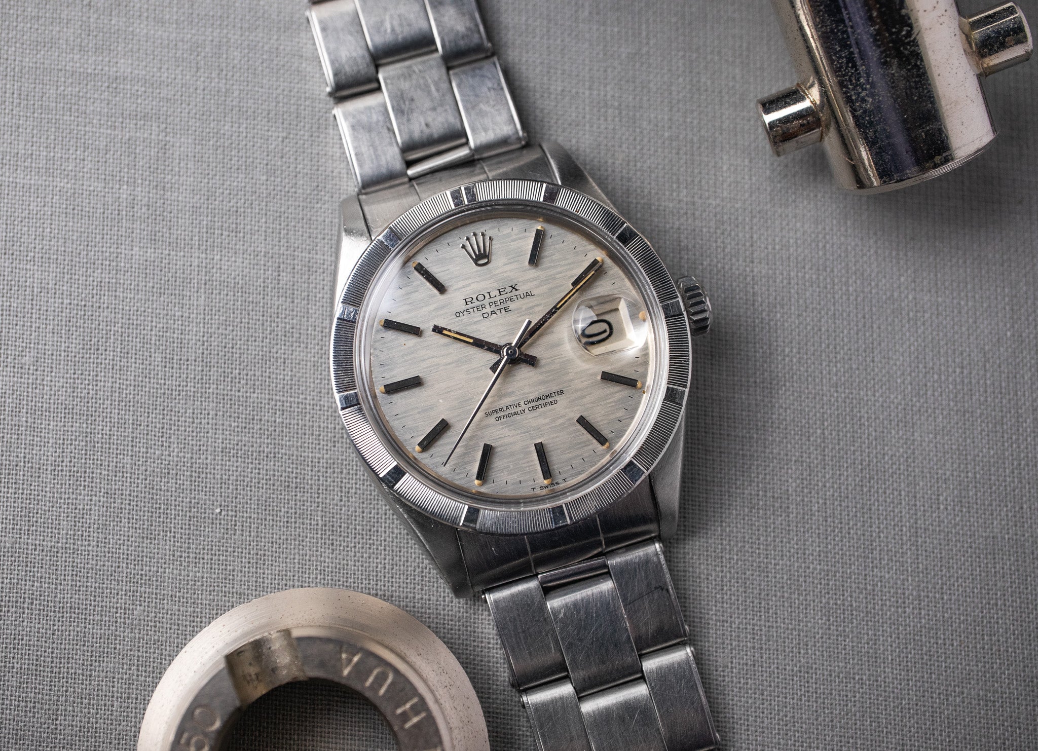 Rolex Date 1501 "Silver Mosaic"