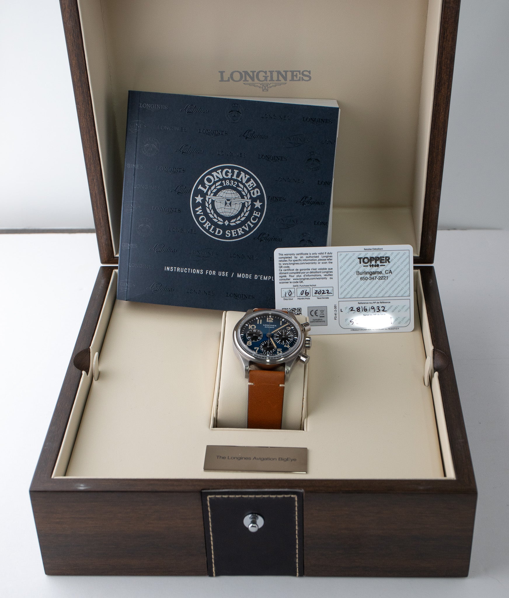 Longines Avigation BigEye L2.816.1.93.2 – Belmont Watches