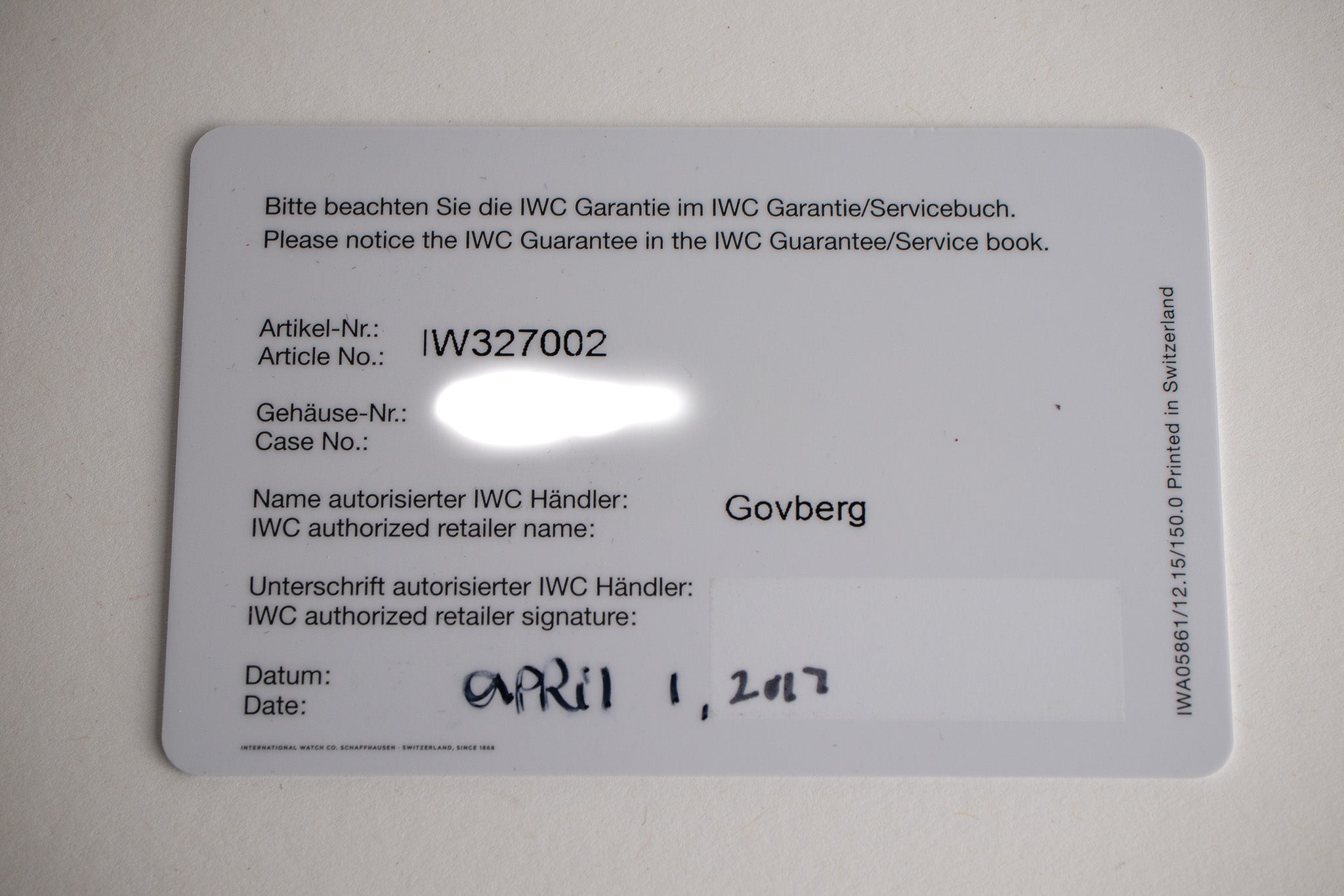 IWC Mark XVIII IW327002