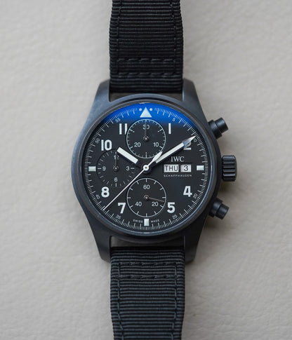 IWC Pilots Watch Chronograph 41 Tribute to 3705 "Black Flieger" IW387905