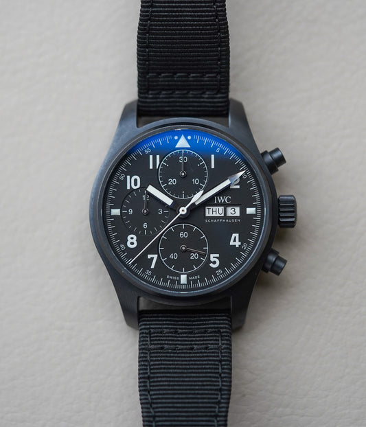 IWC Pilots Watch Chronograph 41 Tribute to 3705 "Black Flieger" IW387905
