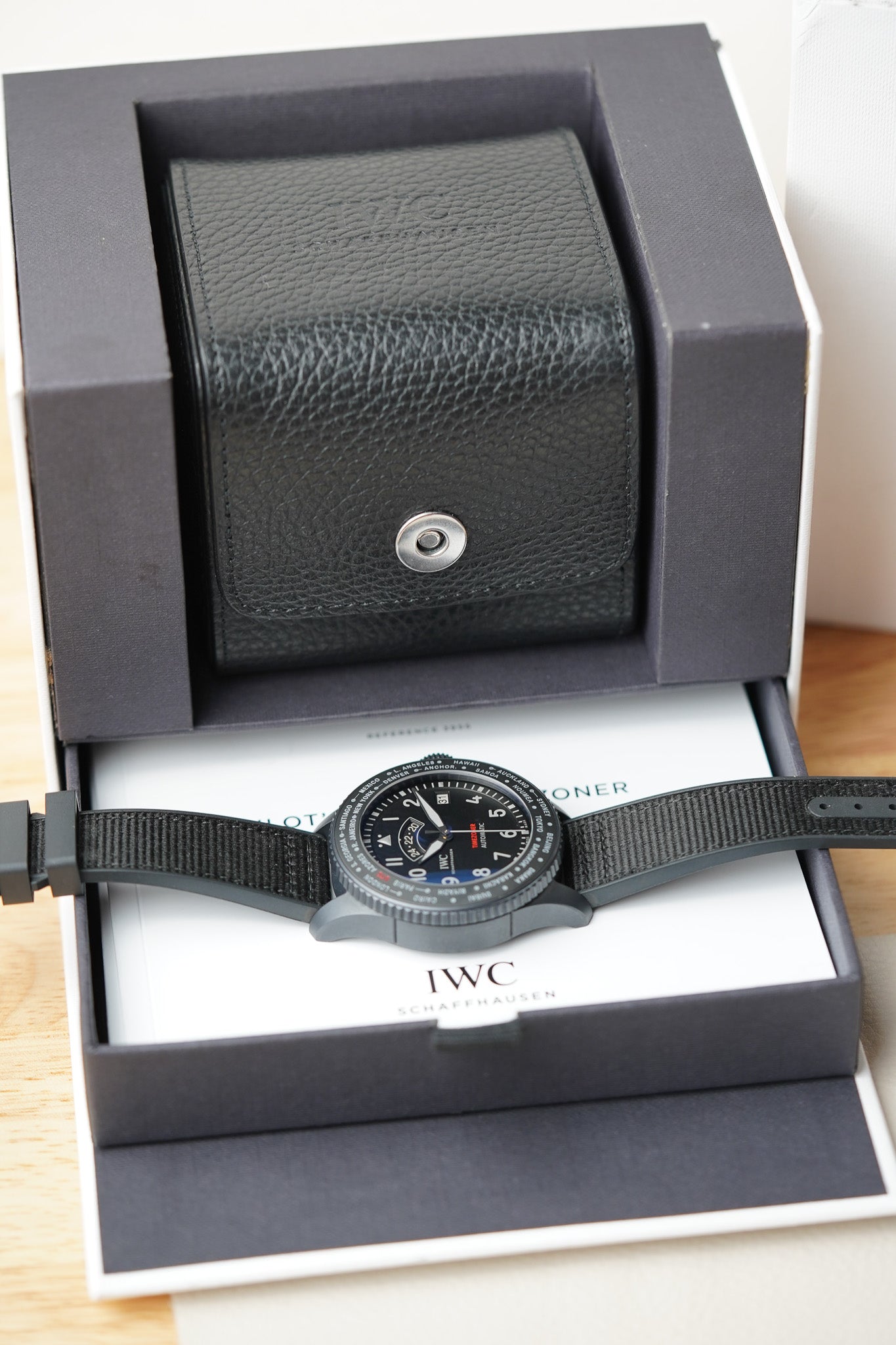 IWC Pilot's Timezoner Top Gun Ceratanium Watch 46mm IW395505