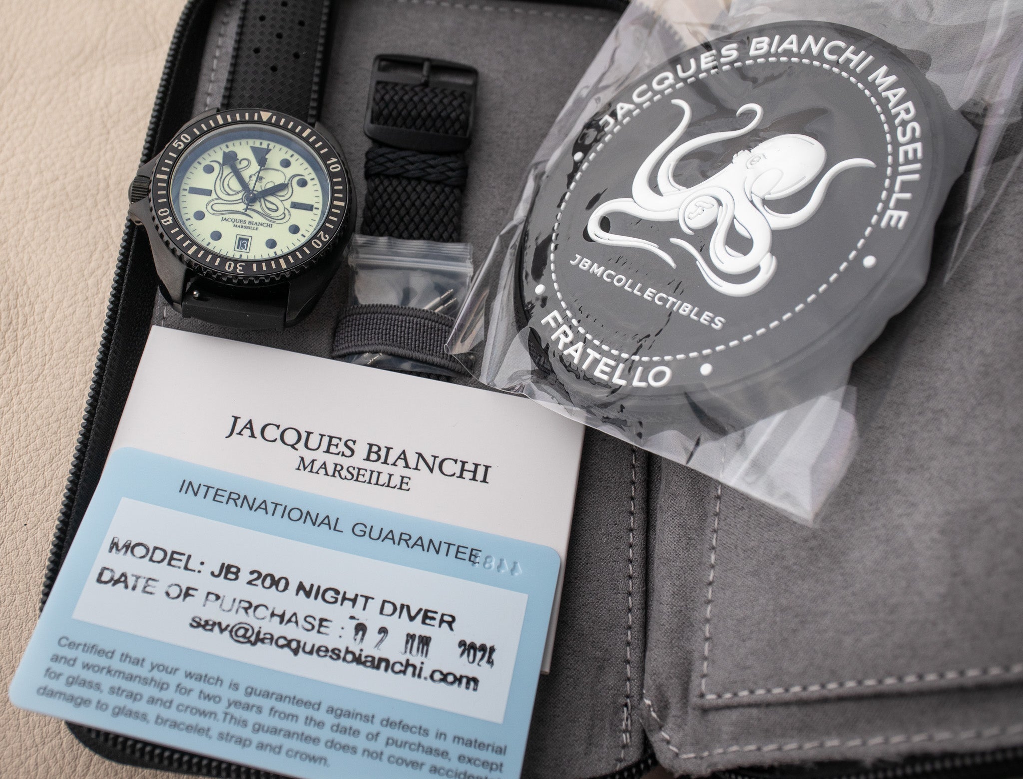 Jacques Bianchi Marseille × Fratello - JB200 Night Diver – Belmont