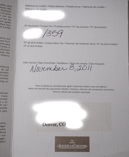 Jaeger-Le Coultre Memovox "Tribute to Deep Sea" Limited Edition