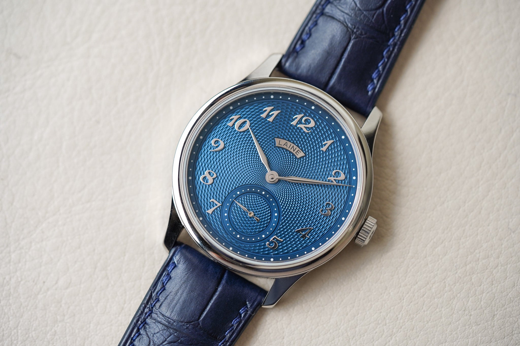 Laine Torsti Blue Guilloche V38