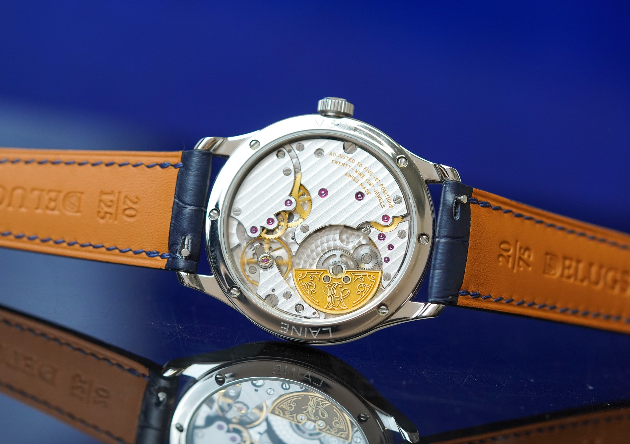 Laine Torsti Blue Guilloche V38