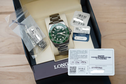 Longines Hydroconquest 39mm Green L3.779.4.06.6