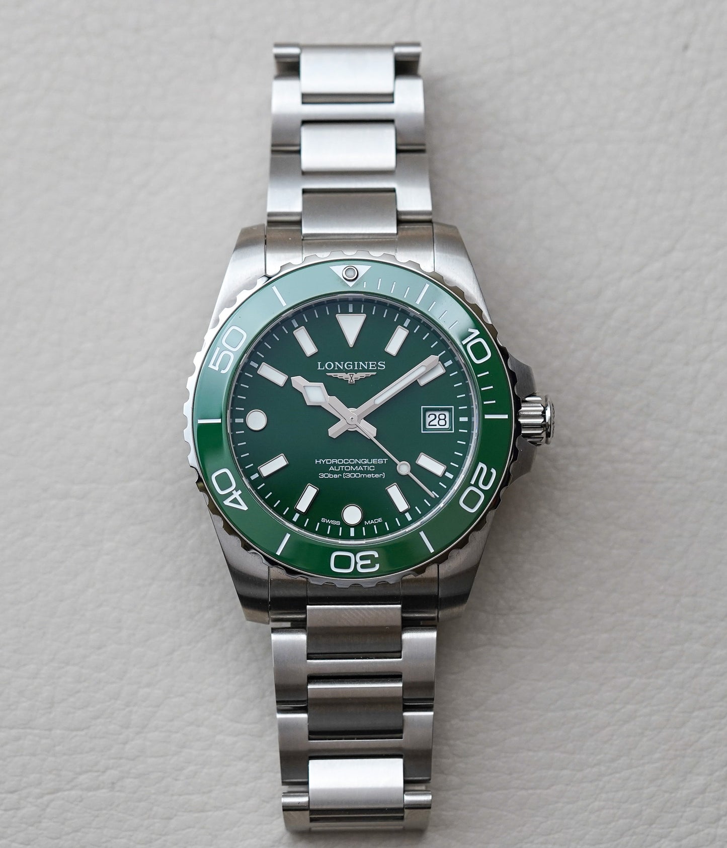 Longines Hydroconquest 39mm Green L3.779.4.06.6
