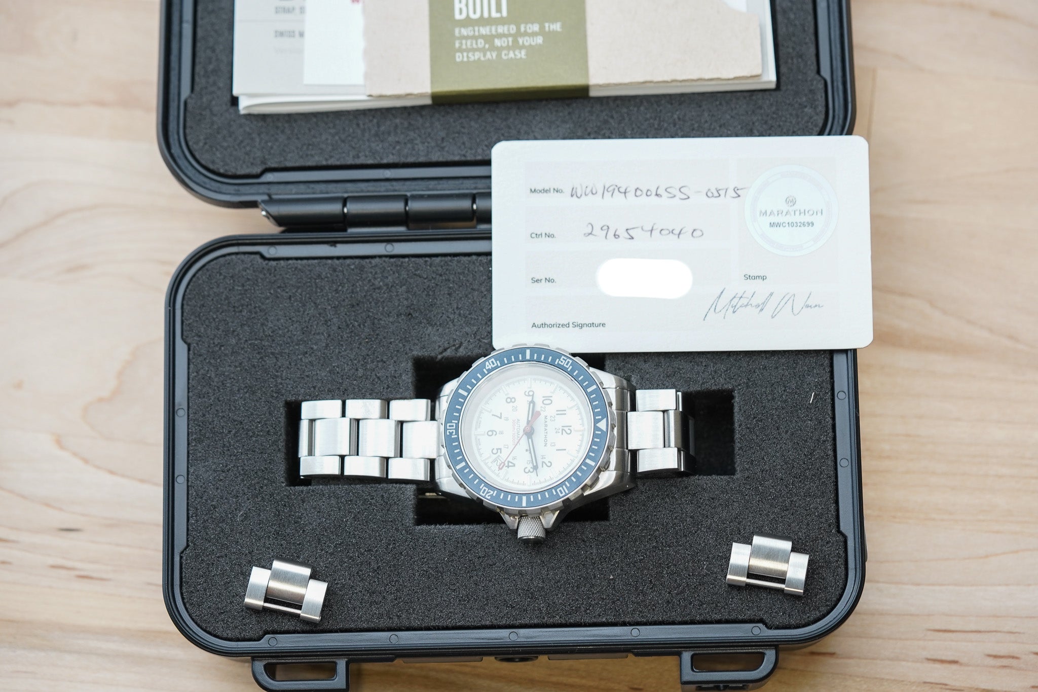 Marathon 41mm Diver's Automatic GSAR Arctic Dial Type II Blue Bezel WW194006SS-0515