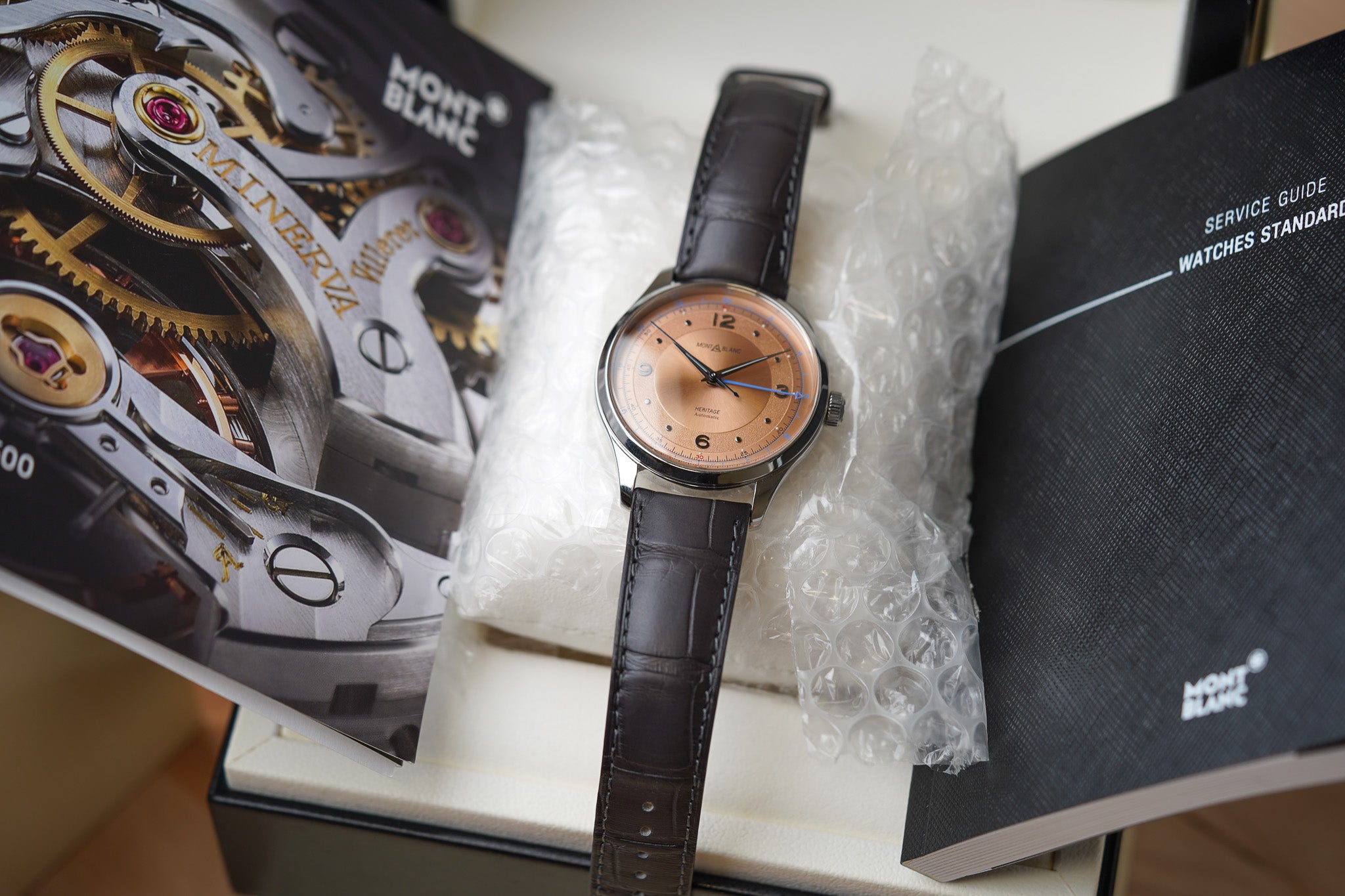 Montblanc Heritage GMT Salmon Dial MB119950
