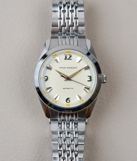 Nivada Grenchen Antarctic 38mm Eggshell Beige Luminova 32080A04