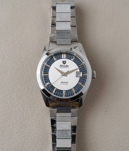 Nivada Grenchen Antarctic Glacier 38mm Flat Link 32063A20