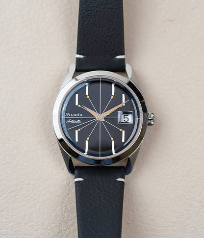 Nivada Grenchen Antarctic Spider Black 38mm 32072A15