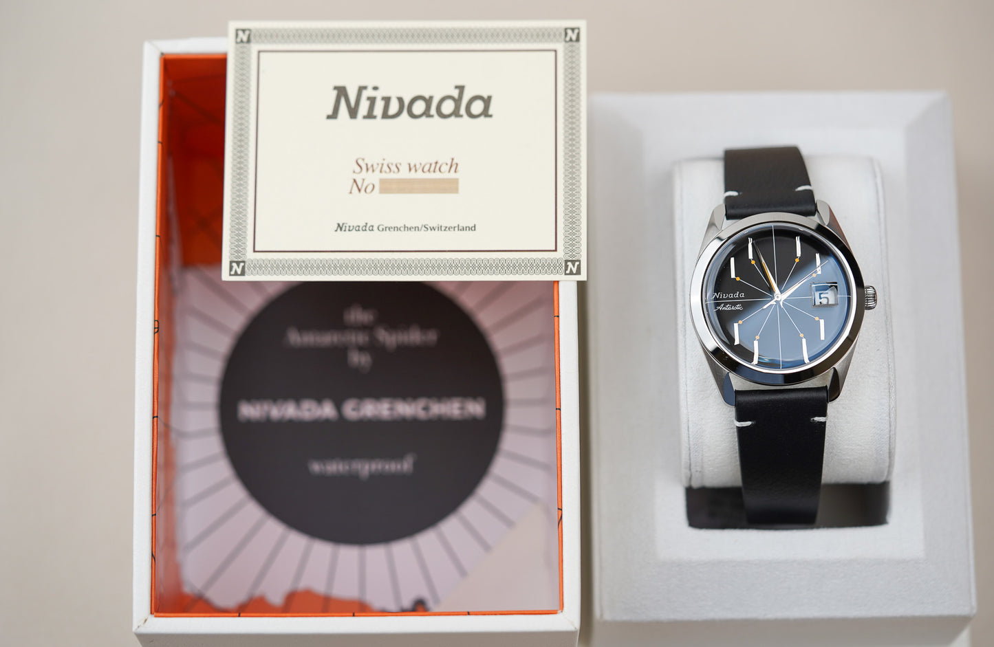 Nivada Grenchen Antarctic Spider Black 38mm 32072A15