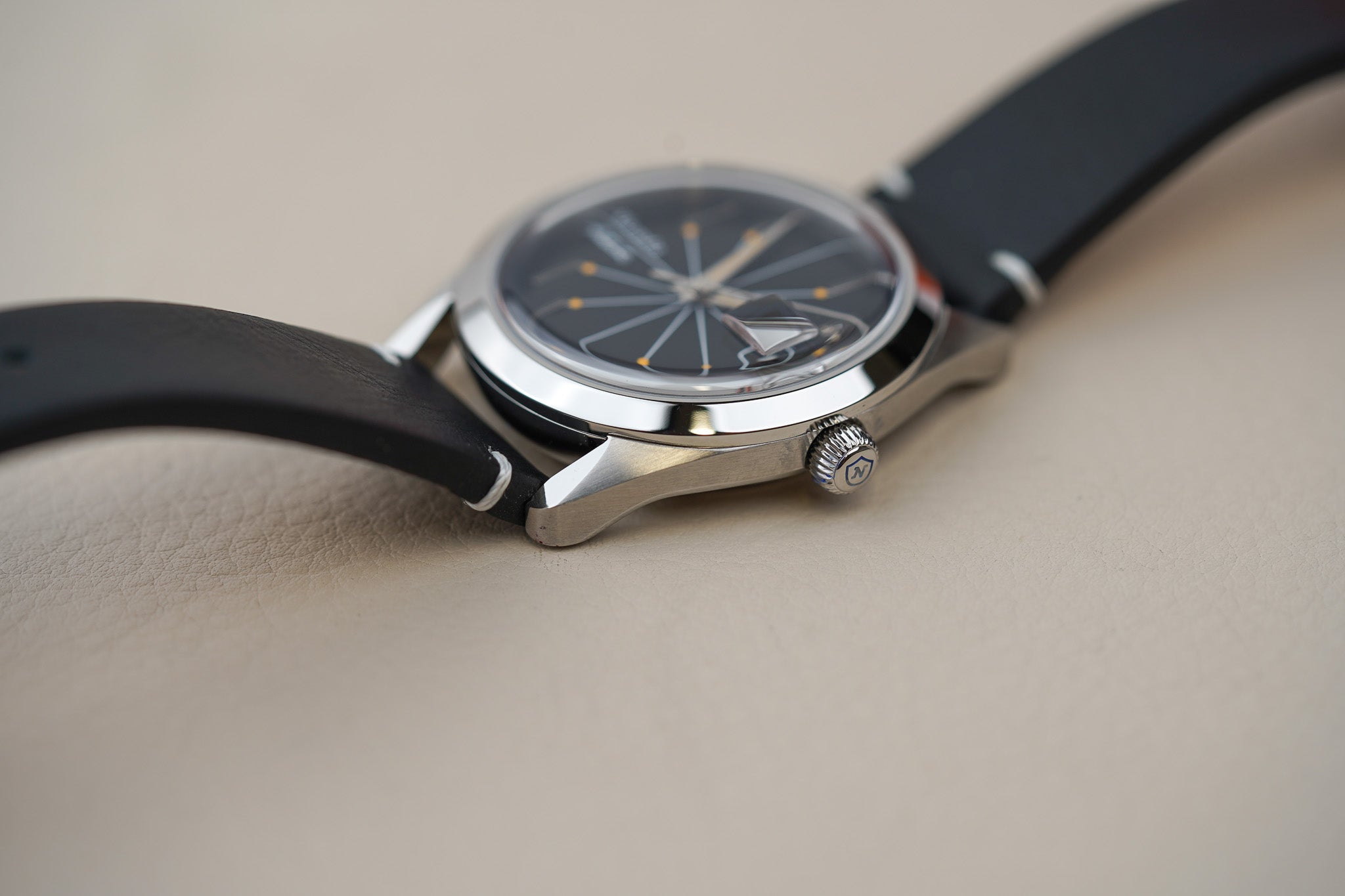 Nivada Grenchen Antarctic Spider Black 38mm 32072A15 – Belmont Watches