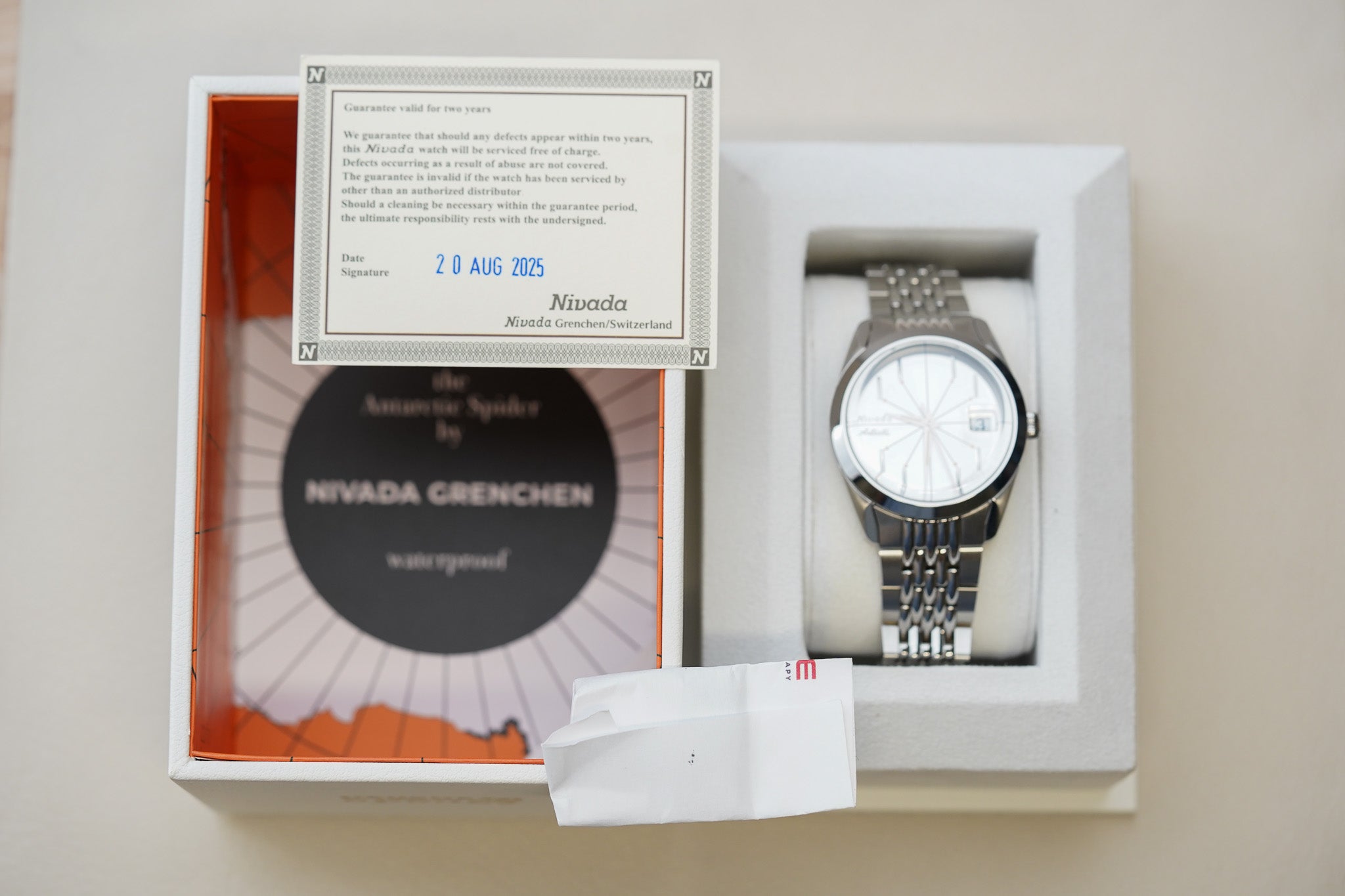 Nivada Grenchen Antarctic Spider Silver Dial 32023A04